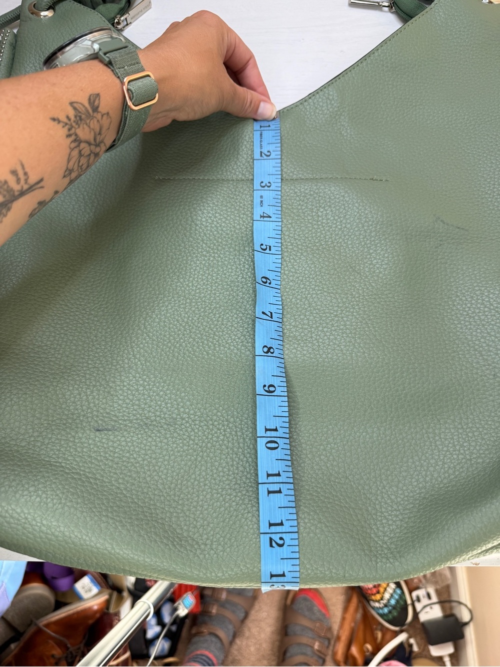 Montana West Slouchy Shoulder Bag Knotted Hobo Bag Green - Picture 13 of 15